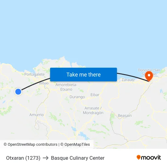 Otxaran (1273) to Basque Culinary Center map