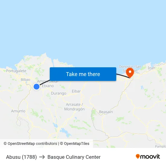 Abusu (1788) to Basque Culinary Center map