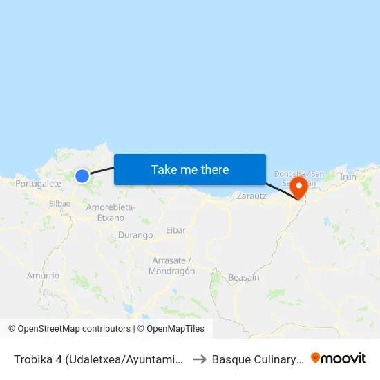 Trobika 4 (Udaletxea/Ayuntamiento) (2001) to Basque Culinary Center map