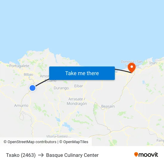 Txako (2463) to Basque Culinary Center map
