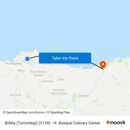 Billela (Torrontegi) (3139) to Basque Culinary Center map