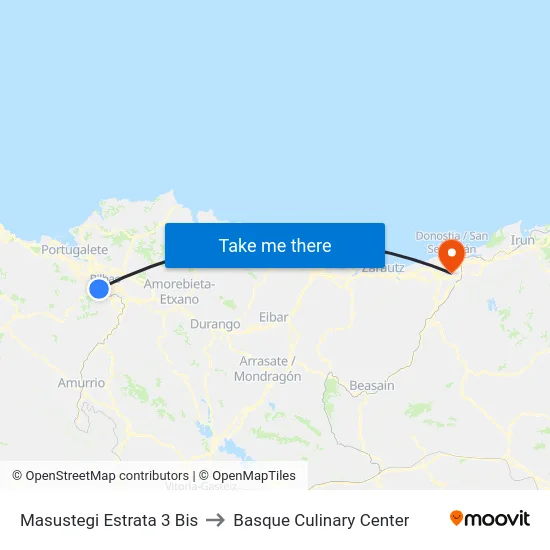 Masustegi Estrata 3 Bis to Basque Culinary Center map