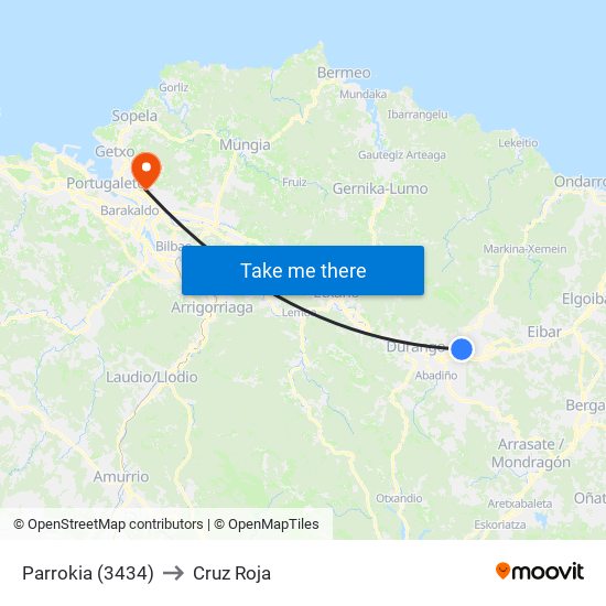 Parrokia (3434) to Cruz Roja map