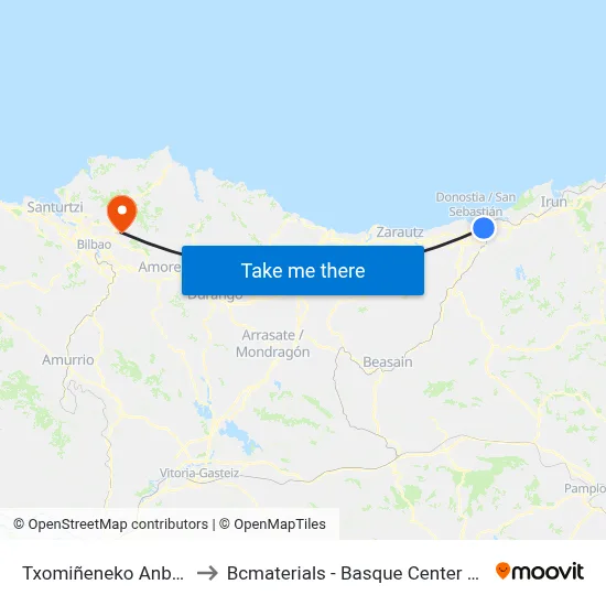 Txomiñeneko Anbulatorioa to Bcmaterials - Basque Center For Materials map