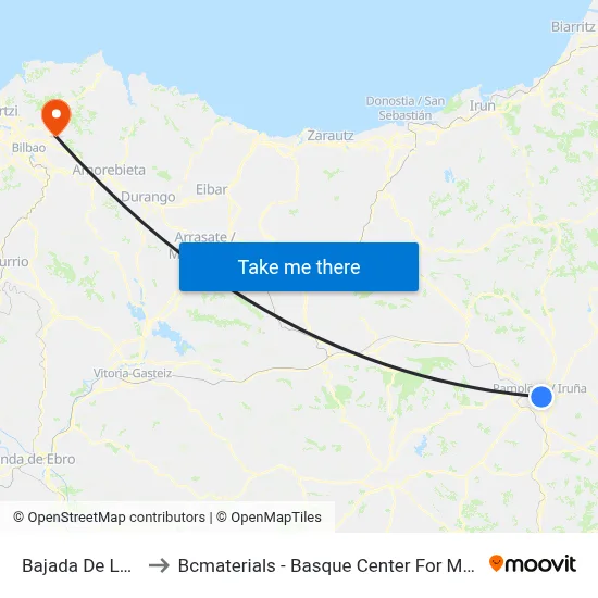 Bajada De Labrit to Bcmaterials - Basque Center For Materials map