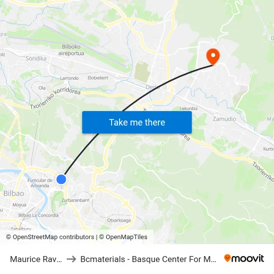 Maurice Ravel 7 to Bcmaterials - Basque Center For Materials map