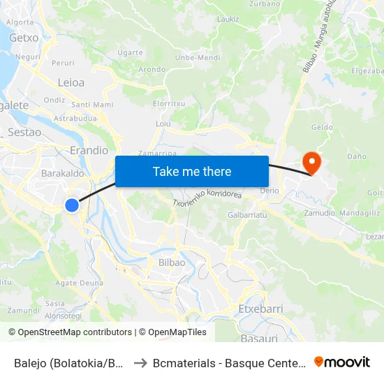 Balejo (Bolatokia/Bolera) (395) to Bcmaterials - Basque Center For Materials map