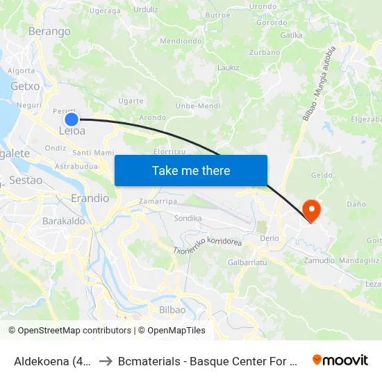 Aldekoena (4295) to Bcmaterials - Basque Center For Materials map