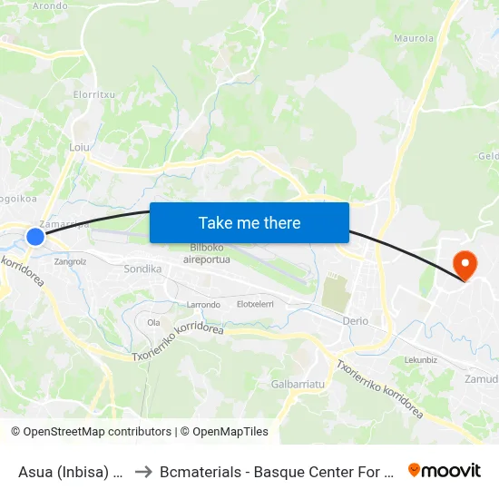 Asua (Inbisa) (887) to Bcmaterials - Basque Center For Materials map