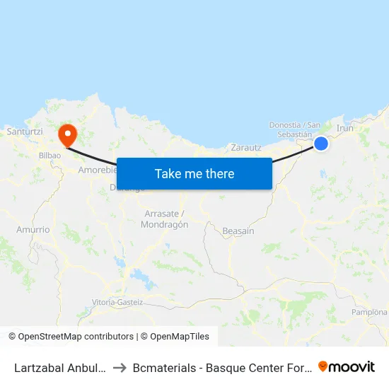 Lartzabal Anbulategia to Bcmaterials - Basque Center For Materials map