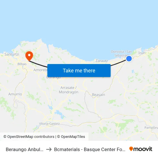 Beraungo Anbulategia to Bcmaterials - Basque Center For Materials map
