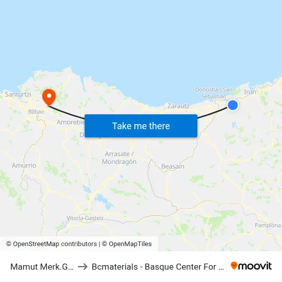 Mamut Merk.Gunea to Bcmaterials - Basque Center For Materials map