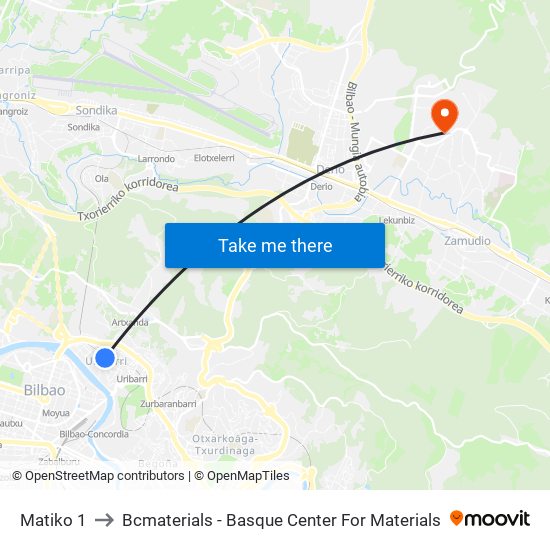 Matiko 1 to Bcmaterials - Basque Center For Materials map