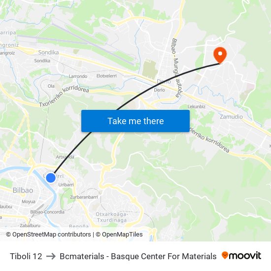 Tiboli 12 to Bcmaterials - Basque Center For Materials map
