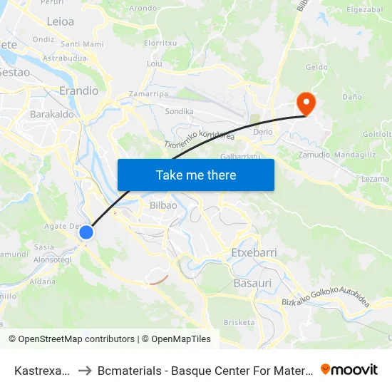 Kastrexana to Bcmaterials - Basque Center For Materials map