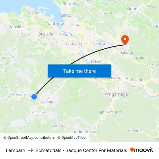 Lambarri to Bcmaterials - Basque Center For Materials map