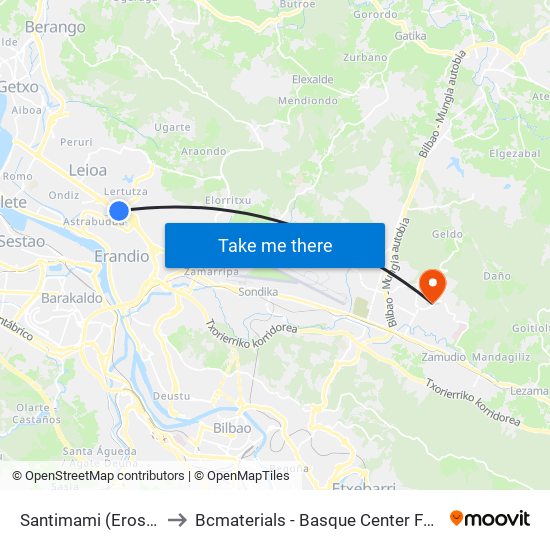 Santimami (Eroski) (71) to Bcmaterials - Basque Center For Materials map