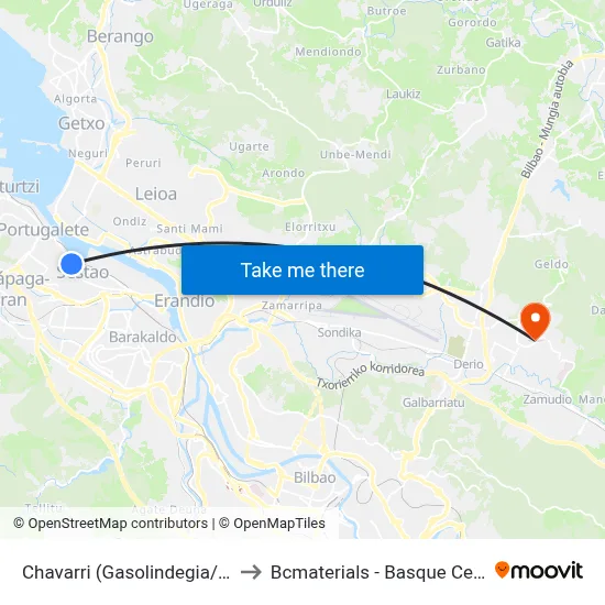 Chavarri (Gasolindegia/Gasolinera) (338) to Bcmaterials - Basque Center For Materials map