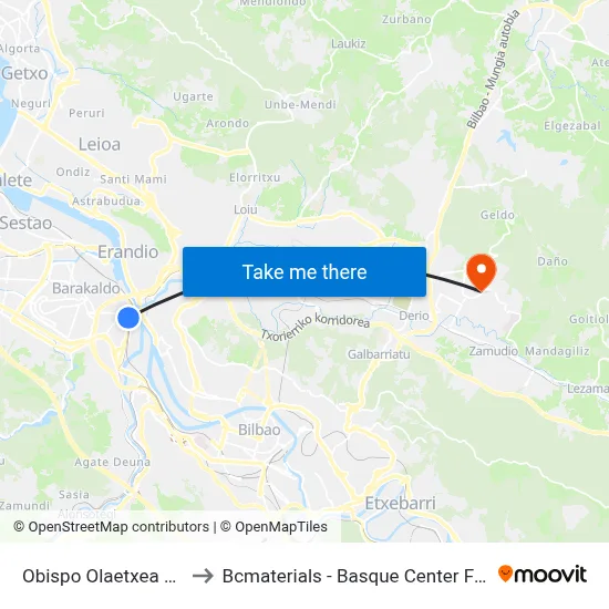 Obispo Olaetxea 18 (346) to Bcmaterials - Basque Center For Materials map