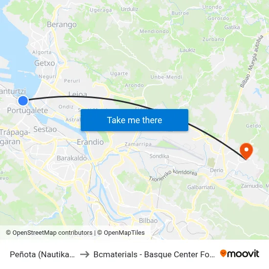 Peñota (Nautika) (532) to Bcmaterials - Basque Center For Materials map