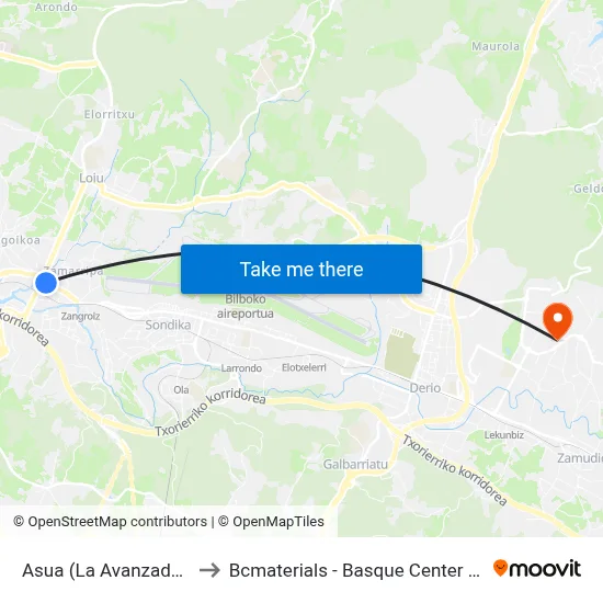 Asua (La Avanzada 9) (838) to Bcmaterials - Basque Center For Materials map