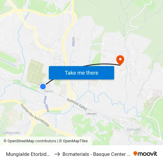 Mungialde Etorbidea 1 (929) to Bcmaterials - Basque Center For Materials map