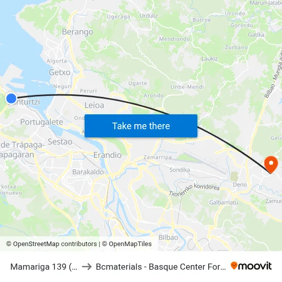 Mamariga 139 (1099) to Bcmaterials - Basque Center For Materials map