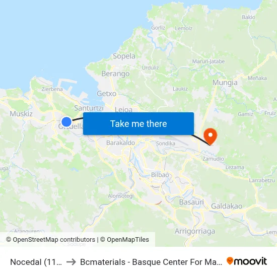 Nocedal (1116) to Bcmaterials - Basque Center For Materials map