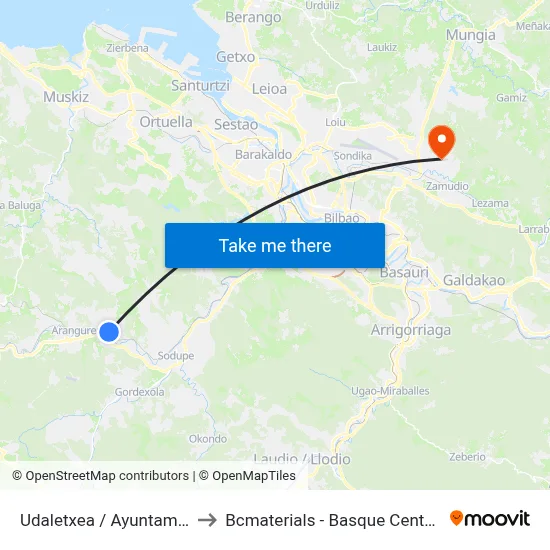 Udaletxea / Ayuntamiento (1212) to Bcmaterials - Basque Center For Materials map