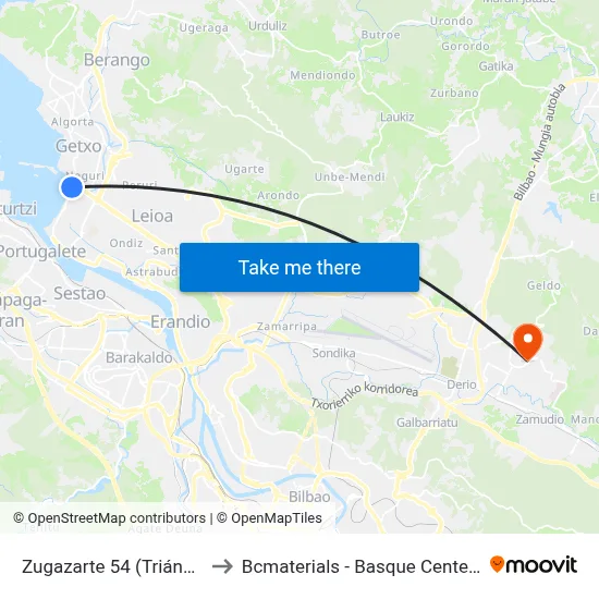 Zugazarte 54 (Triángulo) (1481) to Bcmaterials - Basque Center For Materials map