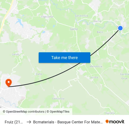 Fruiz (2155) to Bcmaterials - Basque Center For Materials map