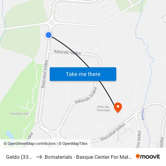 Geldo (3378) to Bcmaterials - Basque Center For Materials map