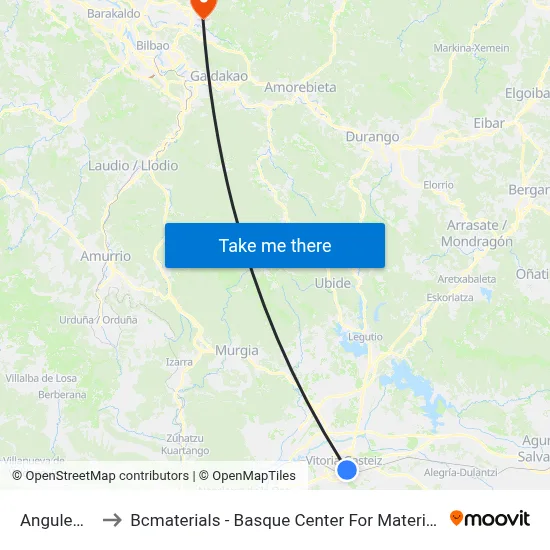 Angulema to Bcmaterials - Basque Center For Materials map
