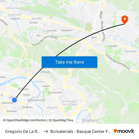 Gregorio De La Revilla 35 to Bcmaterials - Basque Center For Materials map
