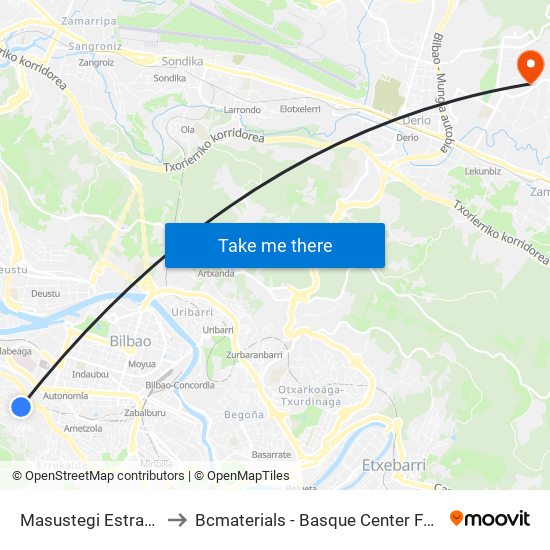 Masustegi Estrata 3 Bis to Bcmaterials - Basque Center For Materials map
