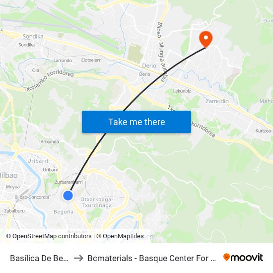 Basílica De Begoña to Bcmaterials - Basque Center For Materials map