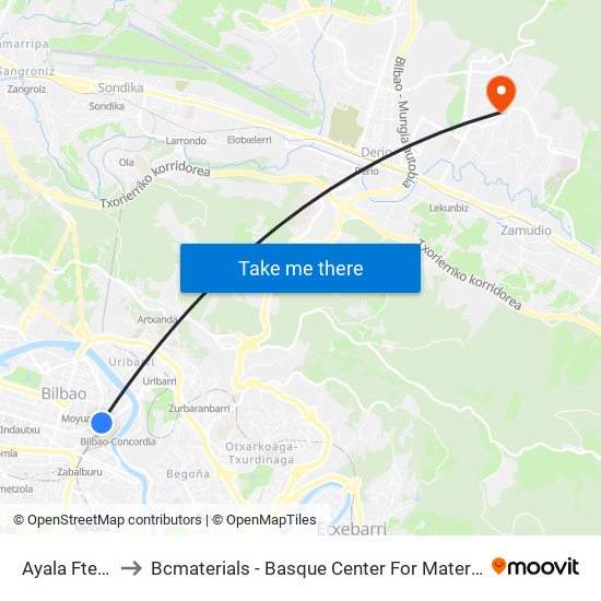 Ayala Fte. 2 to Bcmaterials - Basque Center For Materials map