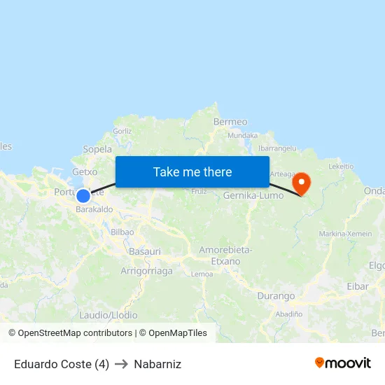 Eduardo Coste (4) to Nabarniz map