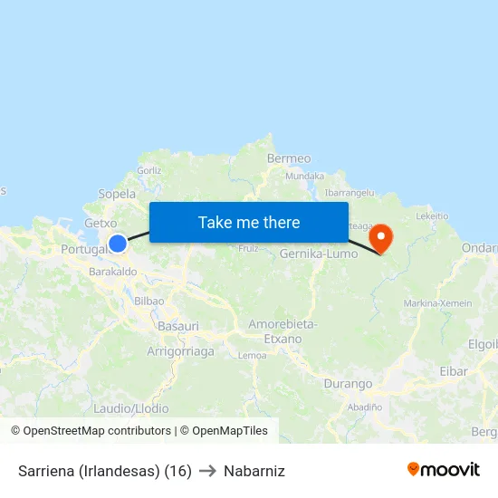 Sarriena (Irlandesas) (16) to Nabarniz map