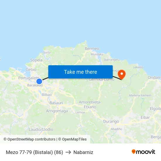 Mezo 77-79 (Bistalai) (86) to Nabarniz map