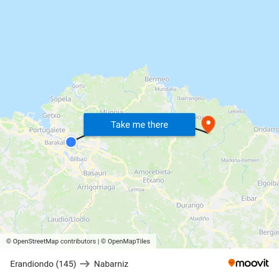 Erandiondo (145) to Nabarniz map