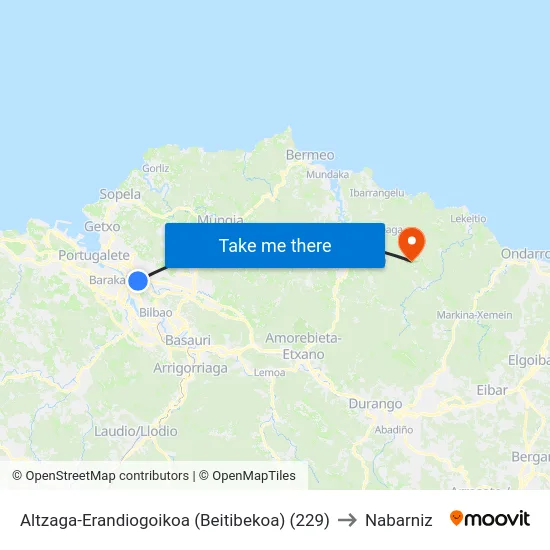 Altzaga-Erandiogoikoa (Beitibekoa) (229) to Nabarniz map