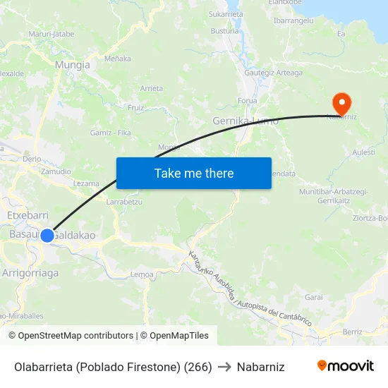 Olabarrieta (Poblado Firestone) (266) to Nabarniz map