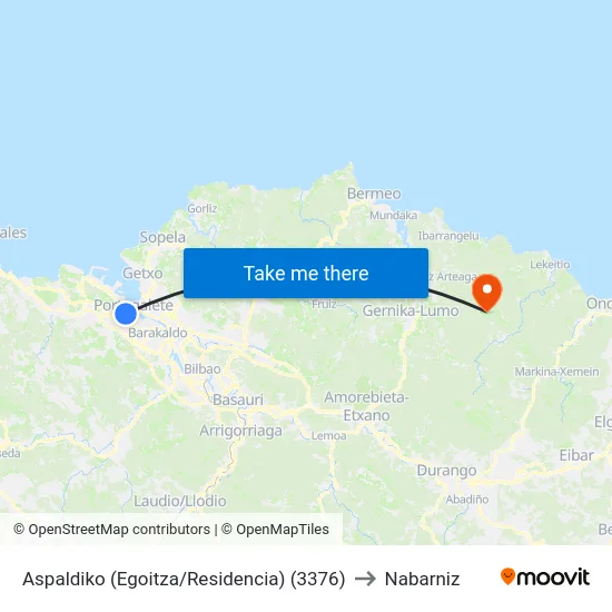 Aspaldiko (Egoitza/Residencia) (3376) to Nabarniz map