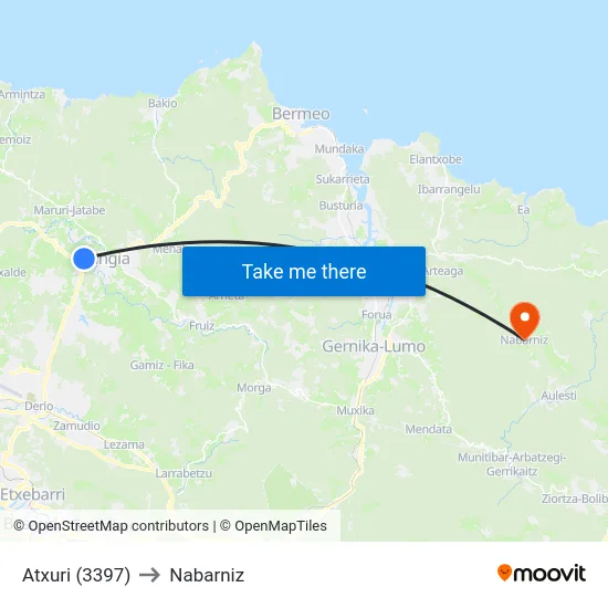 Atxuri (3397) to Nabarniz map
