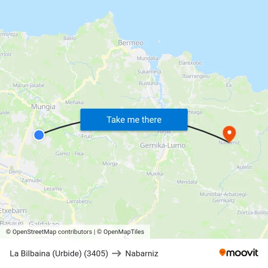 La Bilbaina (Urbide) (3405) to Nabarniz map