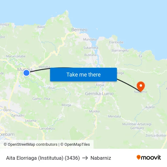 Aita Elorriaga (Institutua) (3436) to Nabarniz map