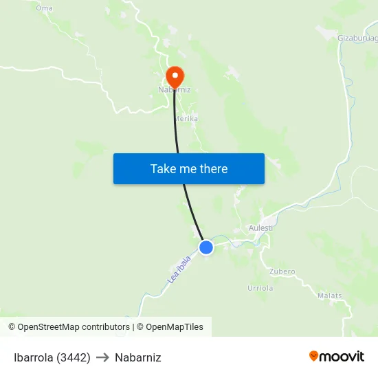 Ibarrola (3442) to Nabarniz map