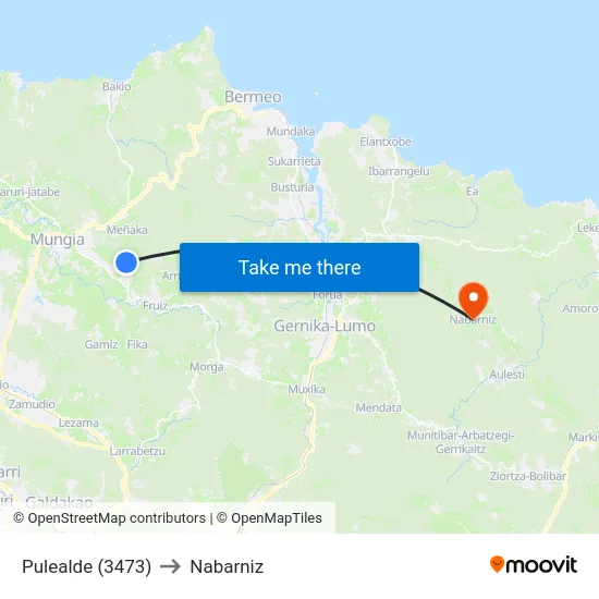 Pulealde (3473) to Nabarniz map