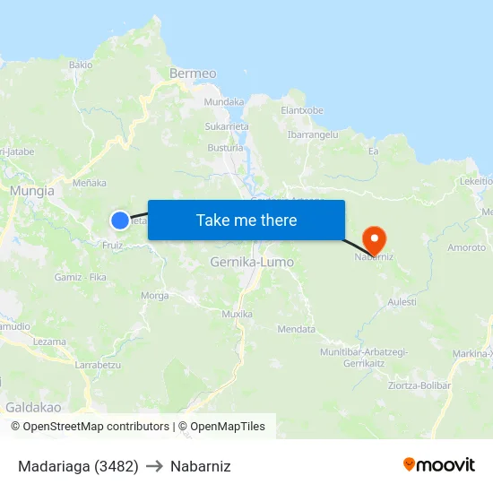 Madariaga (3482) to Nabarniz map